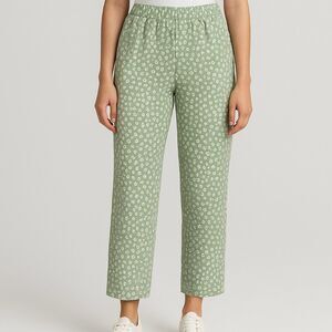 Coquette cottagecore gauze floral print cotton pants